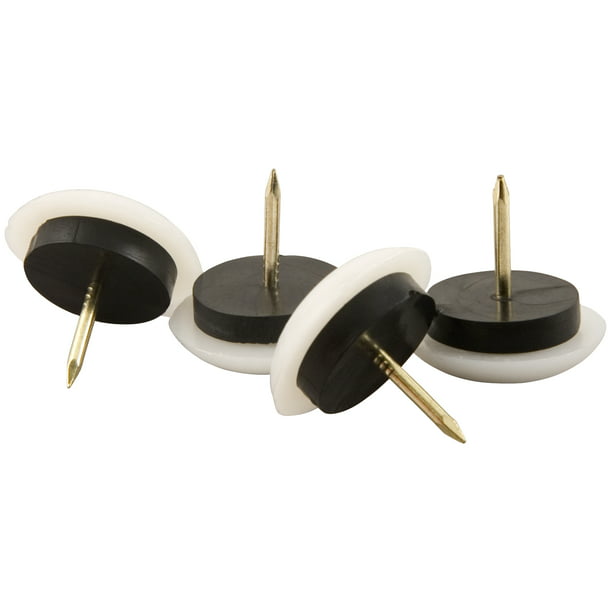 Details about   5pks-softtouch 1-1/8” Furniture Glides Reduce Friction & Noise 4 Nail-on Pieces 